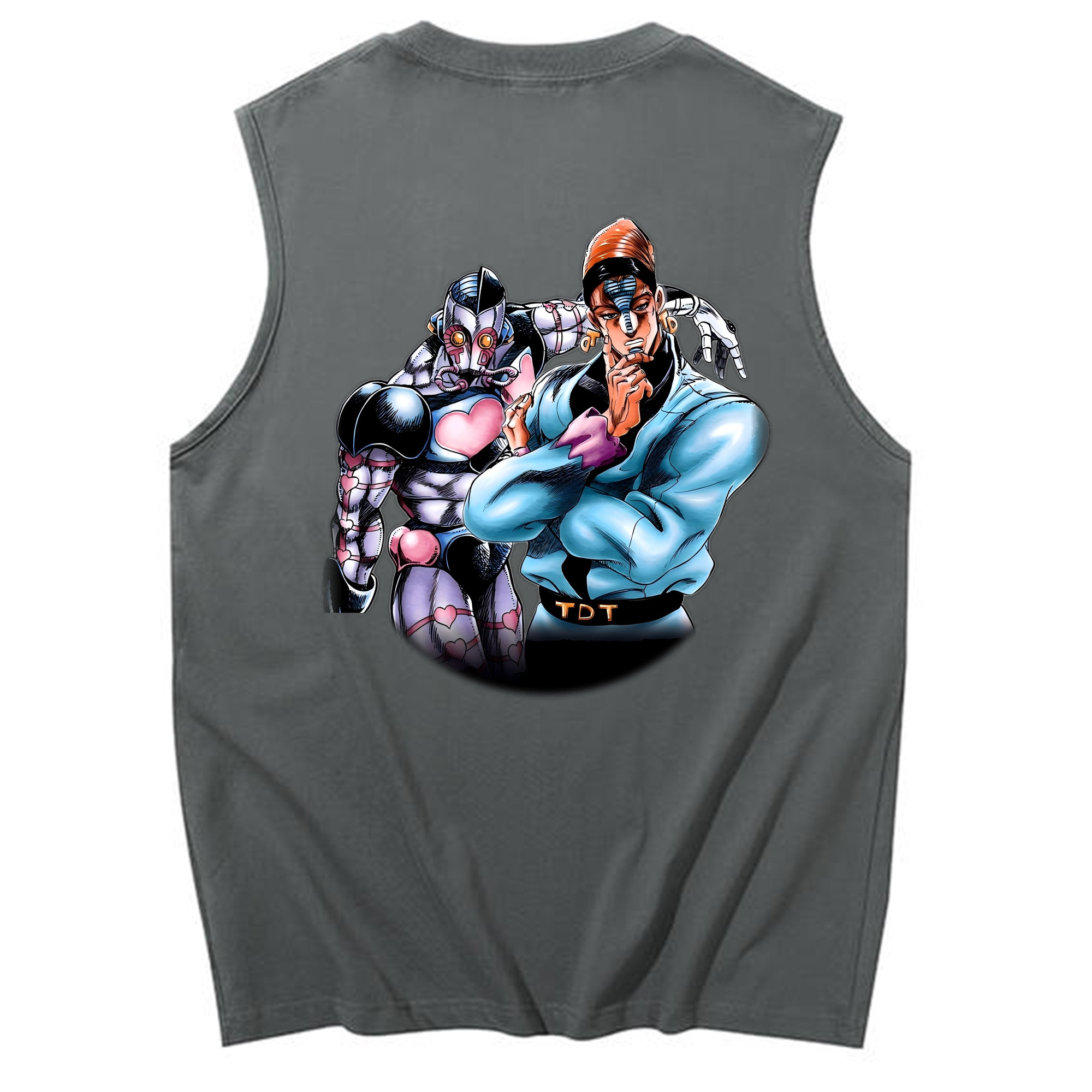（画像用） ジョジョの奇妙な冒険 ひがしかた じょうすけ JoJo's Bizarre Adventure Higashikata Josuke コットン100％タンクトップ（背面プリント）